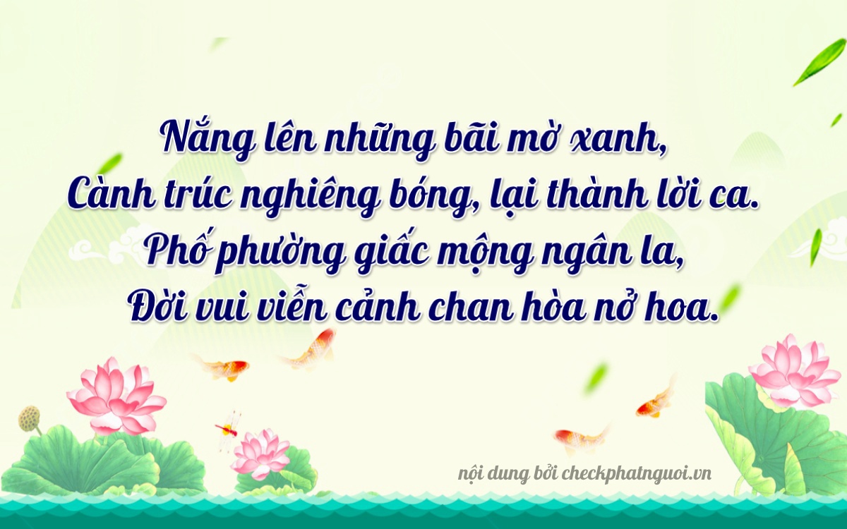 Bài thơ ý nghĩa cho <b>biển số 36K-01364</b> tại website checkphatnguoi.vn