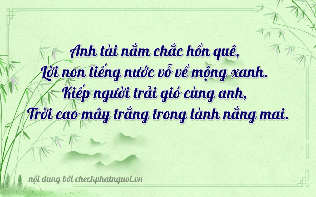 Bài thơ ý nghĩa cho <b>biển số 36K-01976</b> tại website checkphatnguoi.vn