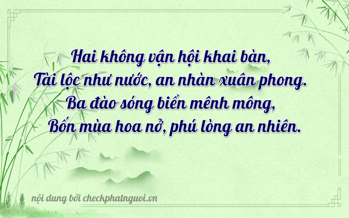 Bài thơ ý nghĩa cho <b>biển số 36K-02034</b> tại website checkphatnguoi.vn