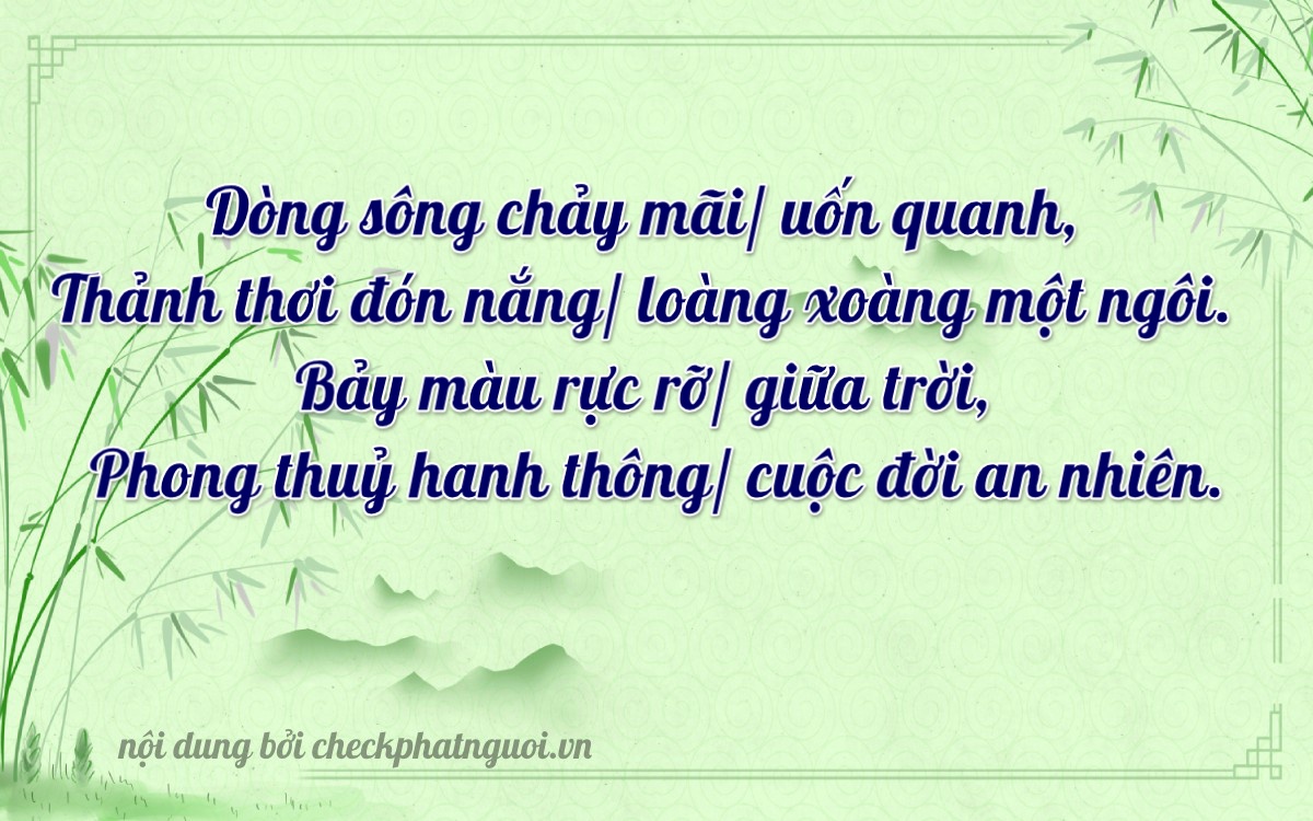 Bài thơ ý nghĩa cho <b>biển số 36K-03107</b> tại website checkphatnguoi.vn
