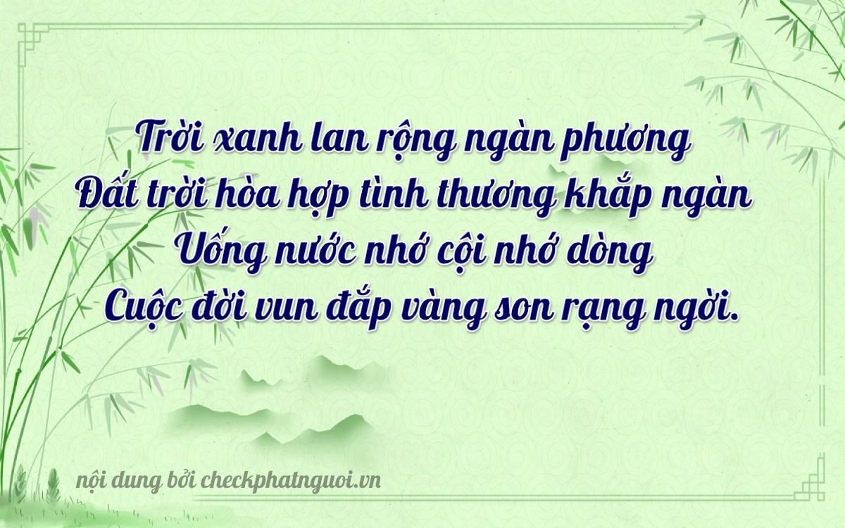 Bài thơ ý nghĩa cho <b>biển số 36K-03830</b> tại website checkphatnguoi.vn