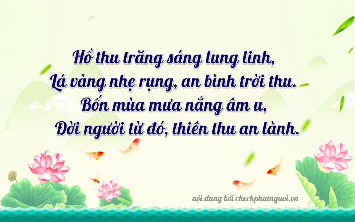 Bài thơ ý nghĩa cho <b>biển số 36K-04348</b> tại website checkphatnguoi.vn