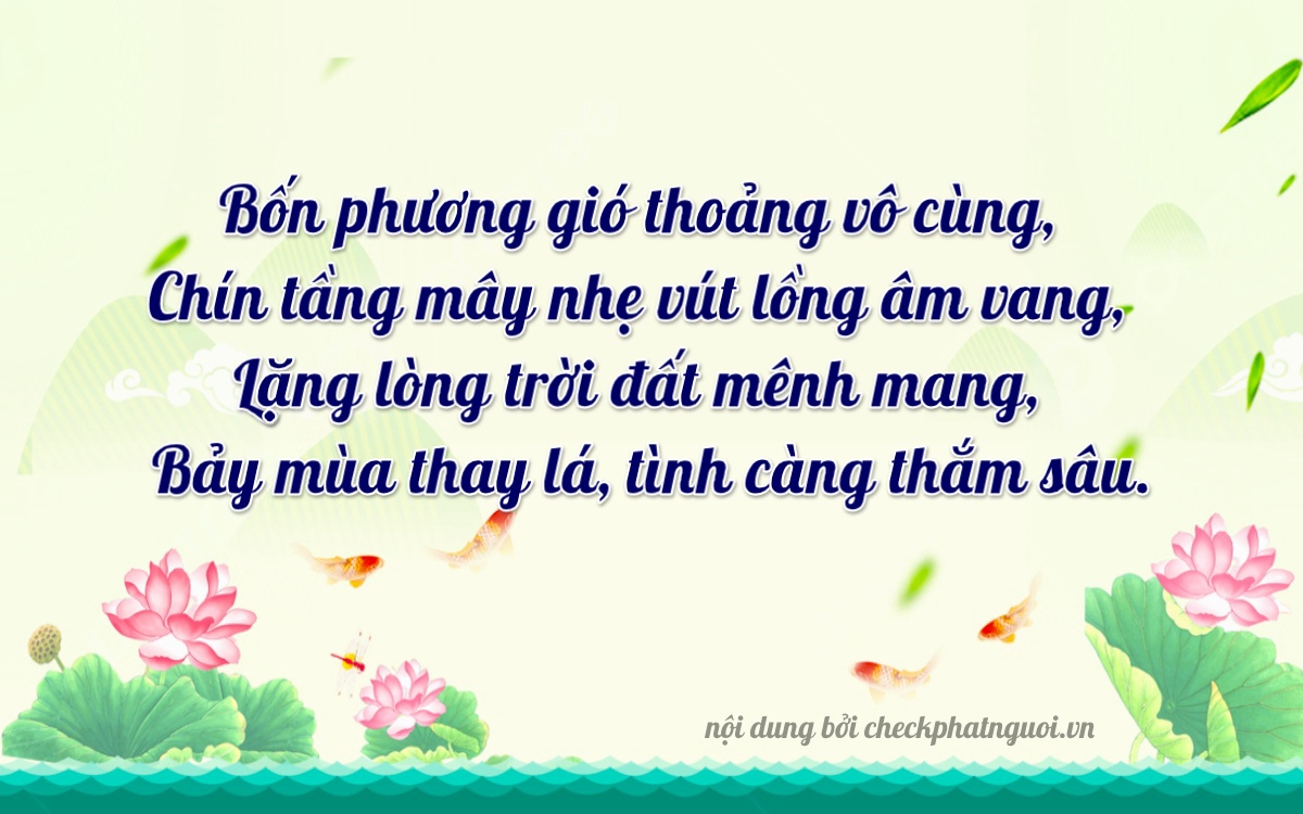 Bài thơ ý nghĩa cho <b>biển số 36K-04907</b> tại website checkphatnguoi.vn