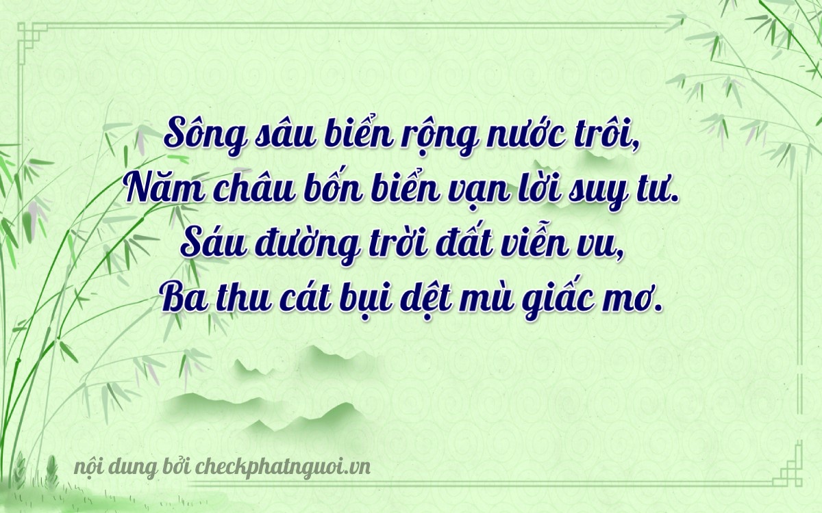 Bài thơ ý nghĩa cho <b>biển số 36K-05663</b> tại website checkphatnguoi.vn