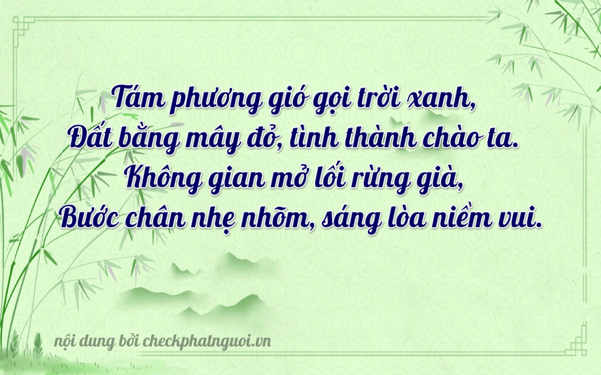 Bài thơ ý nghĩa cho <b>biển số 36K-05808</b> tại website checkphatnguoi.vn