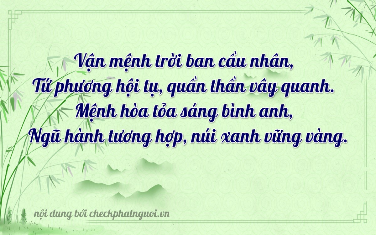 Bài thơ ý nghĩa cho <b>biển số 36K-06438</b> tại website checkphatnguoi.vn