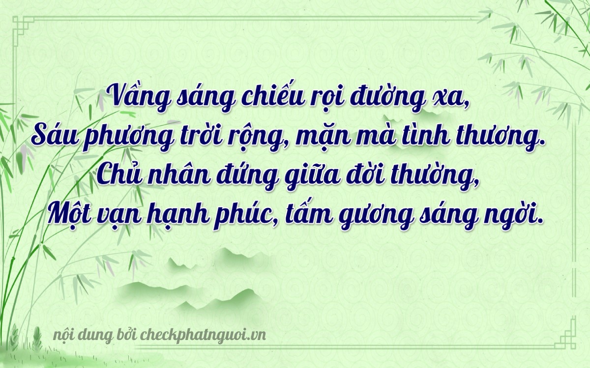 Bài thơ ý nghĩa cho <b>biển số 36K-06701</b> tại website checkphatnguoi.vn