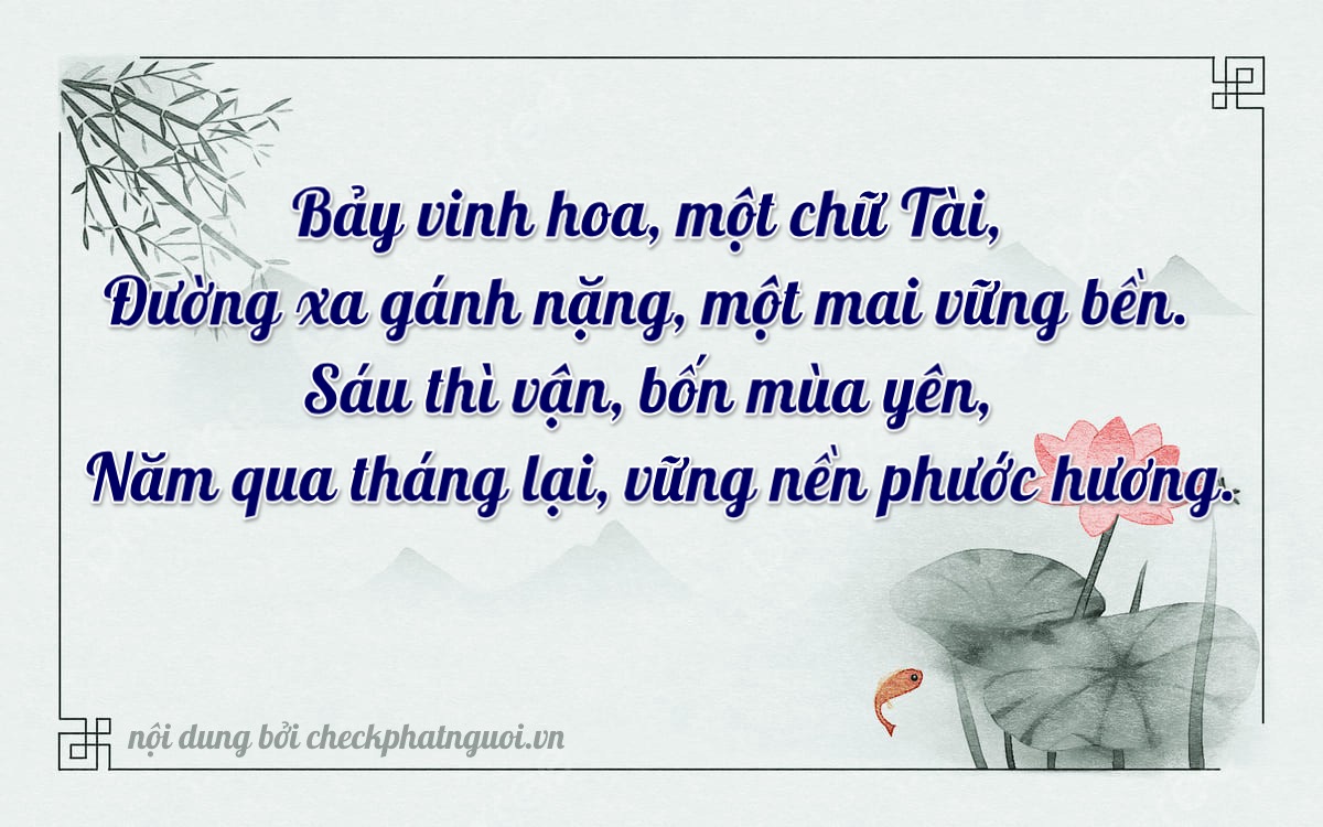 Bài thơ ý nghĩa cho <b>biển số 36K-06776</b> tại website checkphatnguoi.vn