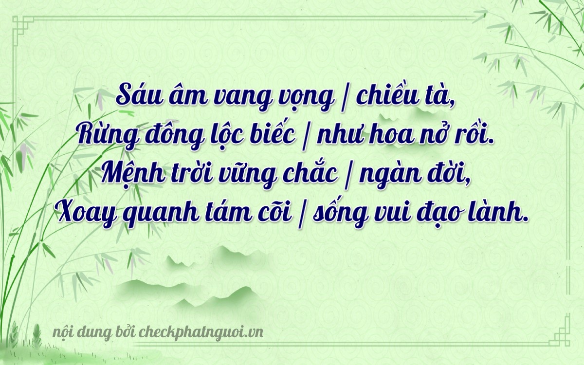 Bài thơ ý nghĩa cho <b>biển số 36K-06804</b> tại website checkphatnguoi.vn