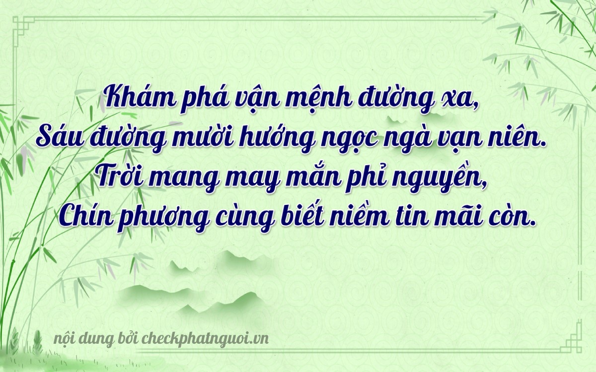 Bài thơ ý nghĩa cho <b>biển số 36K-06993</b> tại website checkphatnguoi.vn