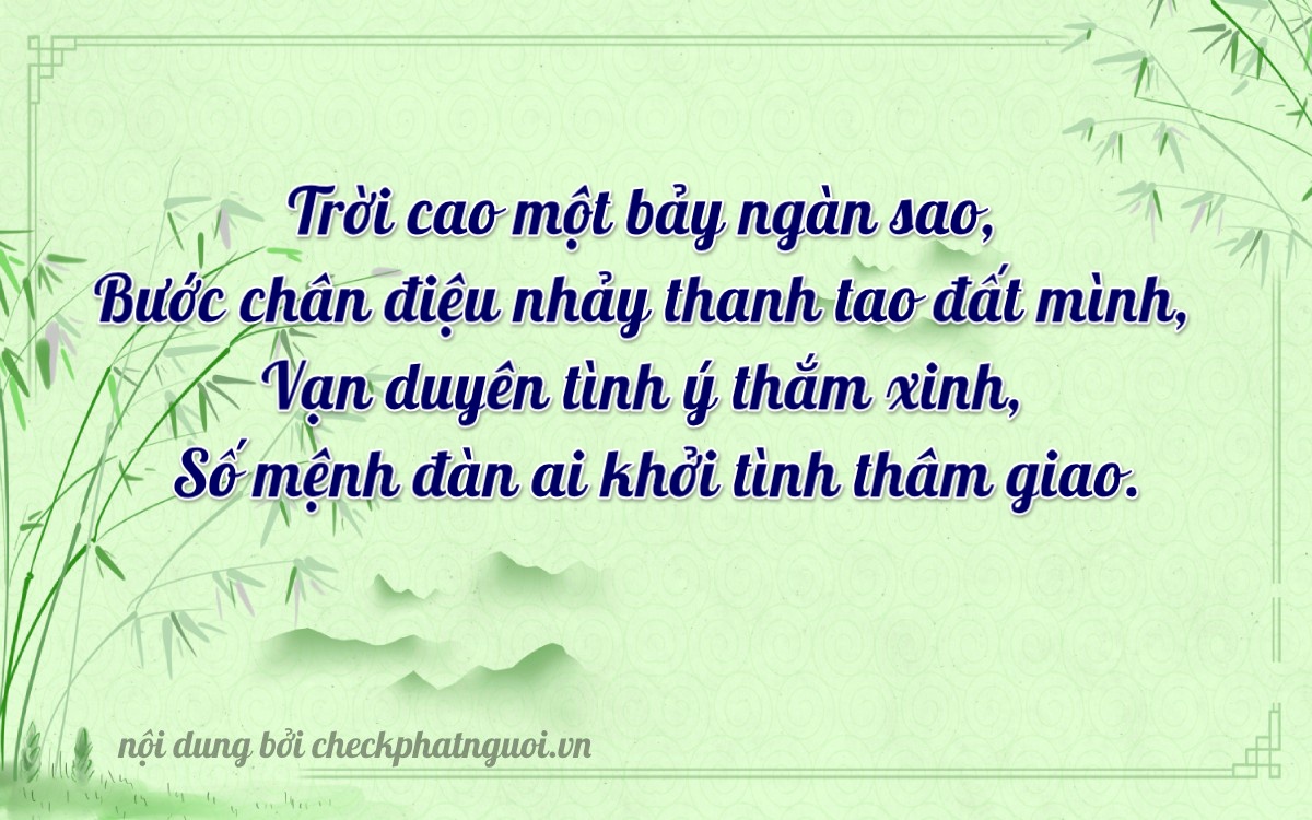 Bài thơ ý nghĩa cho <b>biển số 36K-07097</b> tại website checkphatnguoi.vn