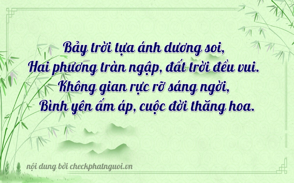 Bài thơ ý nghĩa cho <b>biển số 36K-07202</b> tại website checkphatnguoi.vn