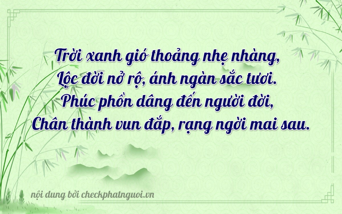 Bài thơ ý nghĩa cho <b>biển số 36K-07826</b> tại website checkphatnguoi.vn