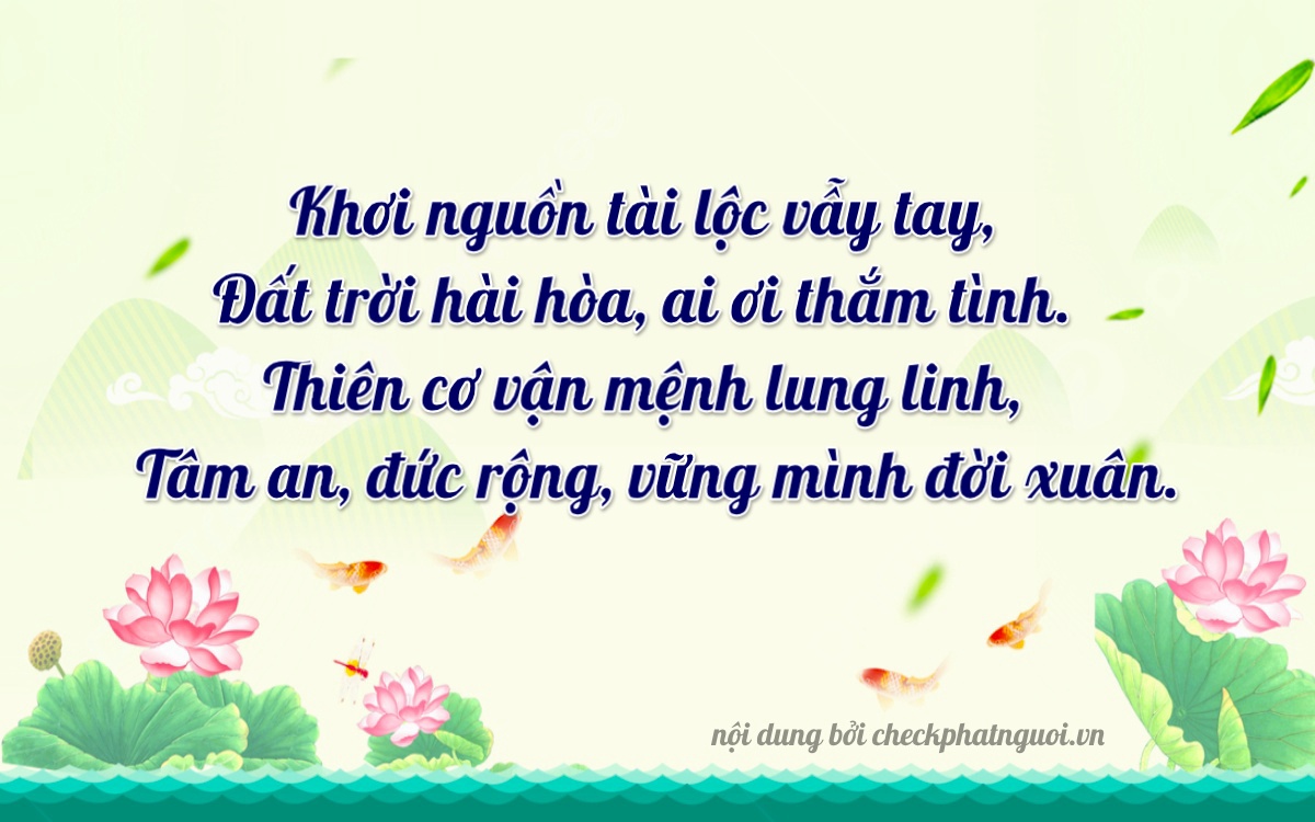 Bài thơ ý nghĩa cho <b>biển số 36K-08916</b> tại website checkphatnguoi.vn
