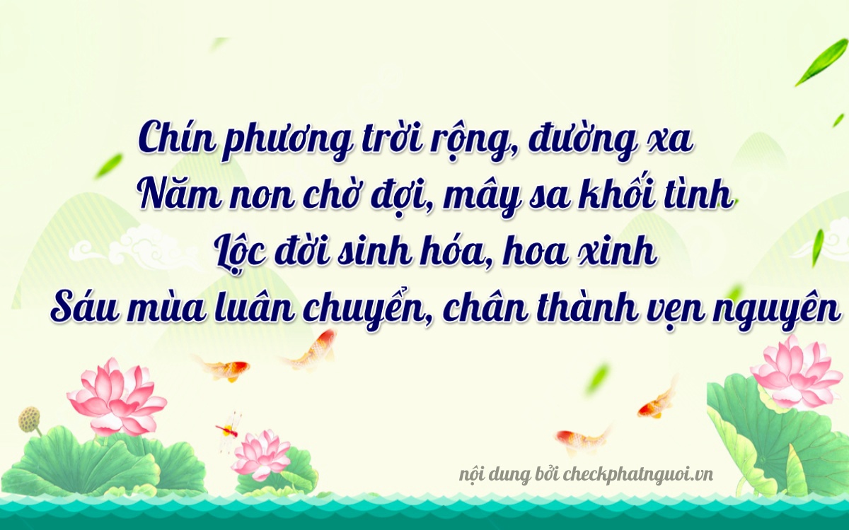 Bài thơ ý nghĩa cho <b>biển số 36K-09516</b> tại website checkphatnguoi.vn