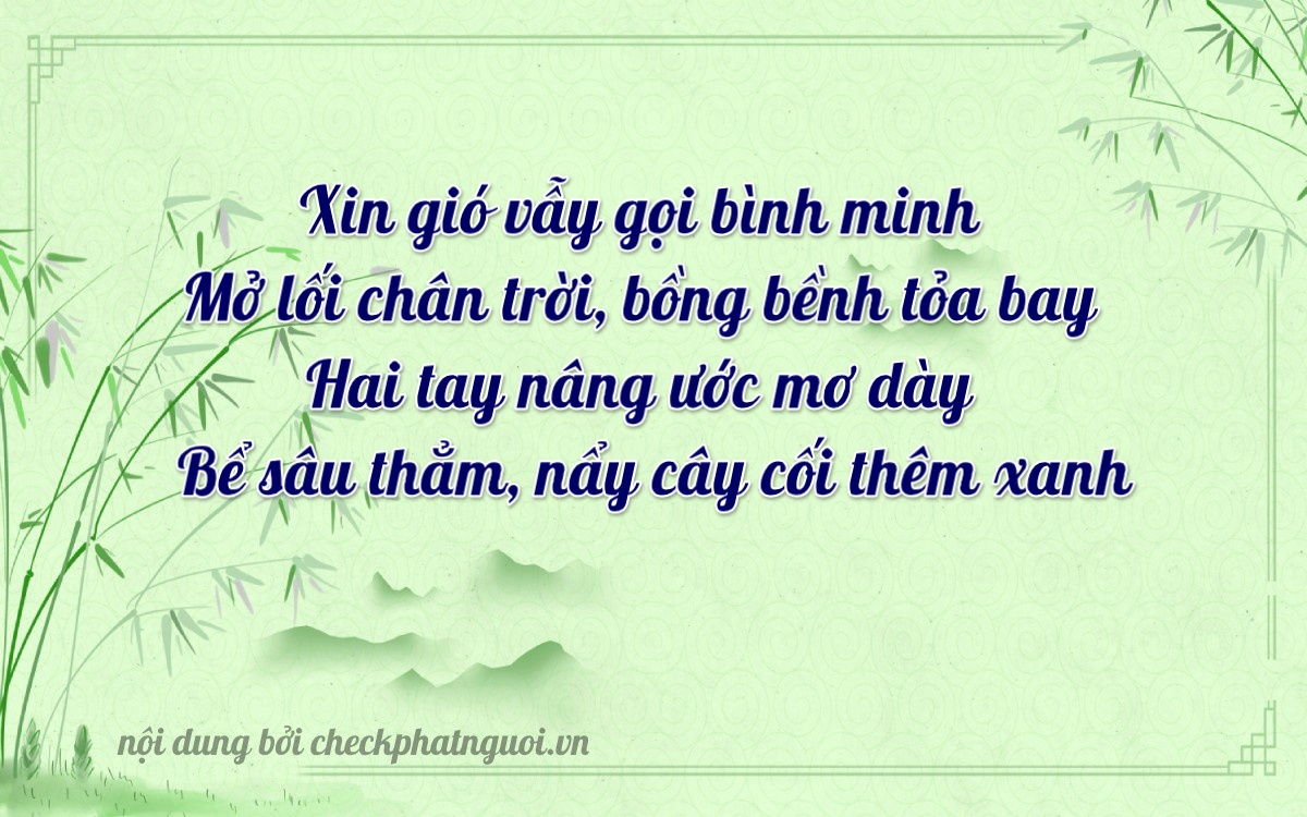 Bài thơ ý nghĩa cho <b>biển số 36K-09556</b> tại website checkphatnguoi.vn