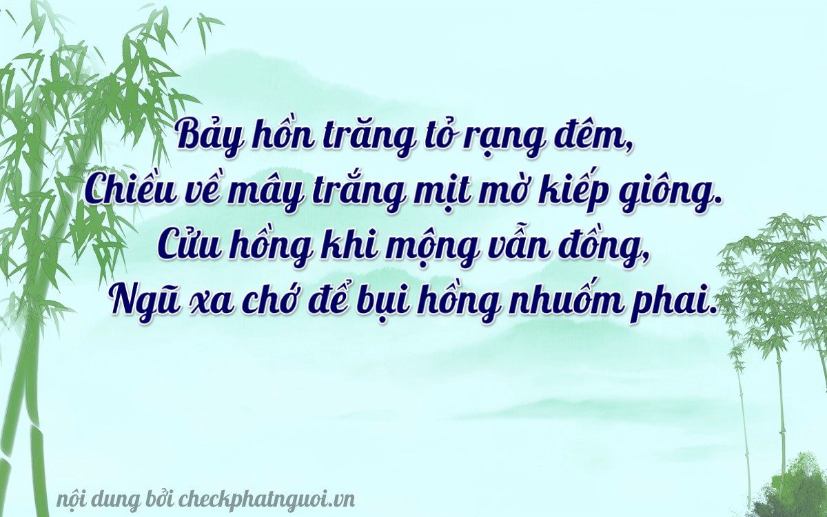 Bài thơ ý nghĩa cho <b>biển số 36K-09797</b> tại website checkphatnguoi.vn