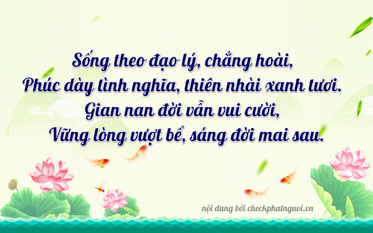 Bài thơ ý nghĩa cho <b>biển số 36K-10049</b> tại website checkphatnguoi.vn
