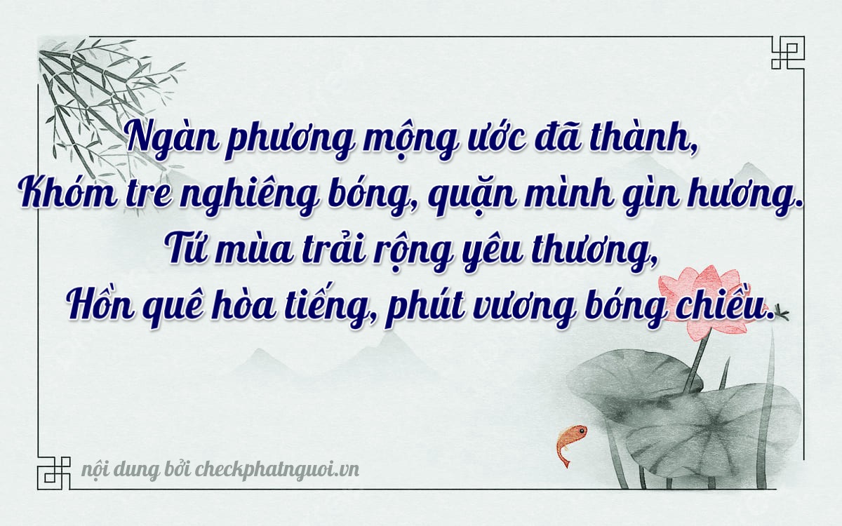 Bài thơ ý nghĩa cho <b>biển số 36K-10742</b> tại website checkphatnguoi.vn