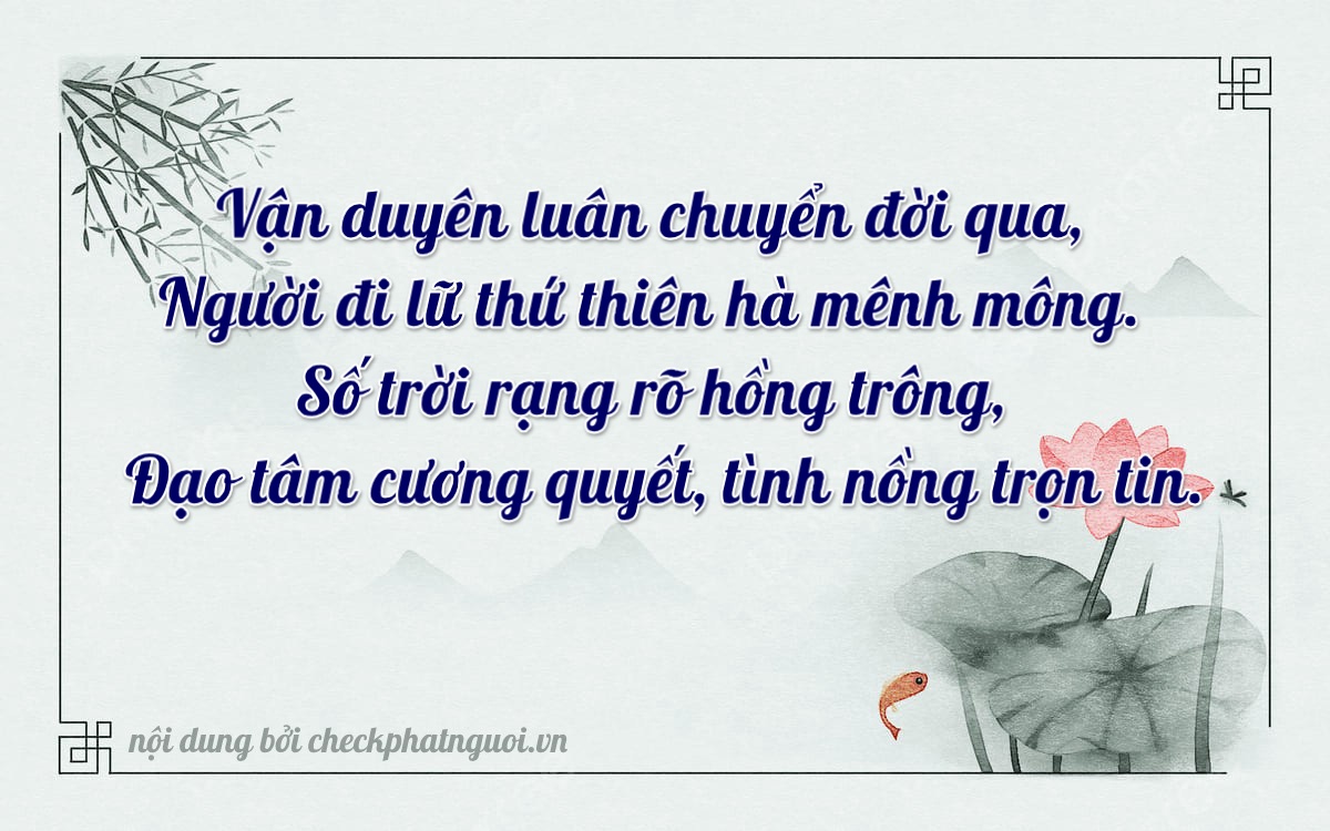 Bài thơ ý nghĩa cho <b>biển số 36K-11479</b> tại website checkphatnguoi.vn