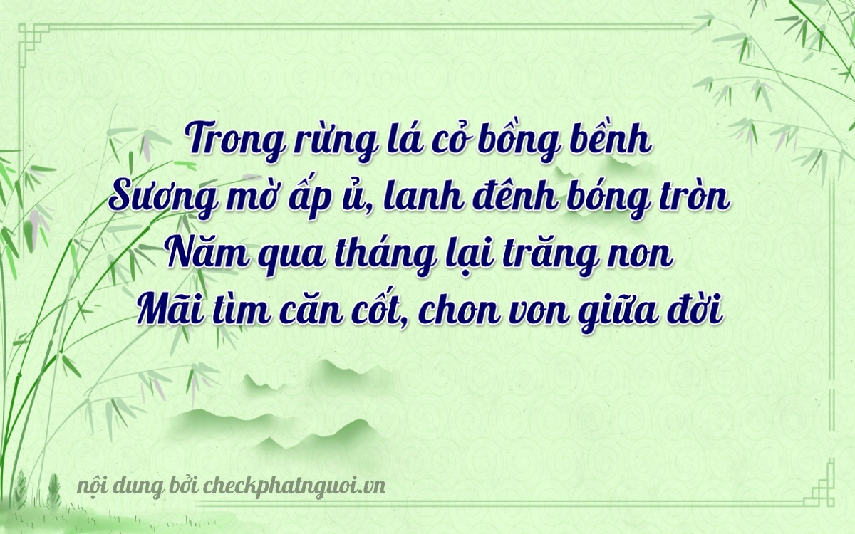 Bài thơ ý nghĩa cho <b>biển số 36K-12138</b> tại website checkphatnguoi.vn