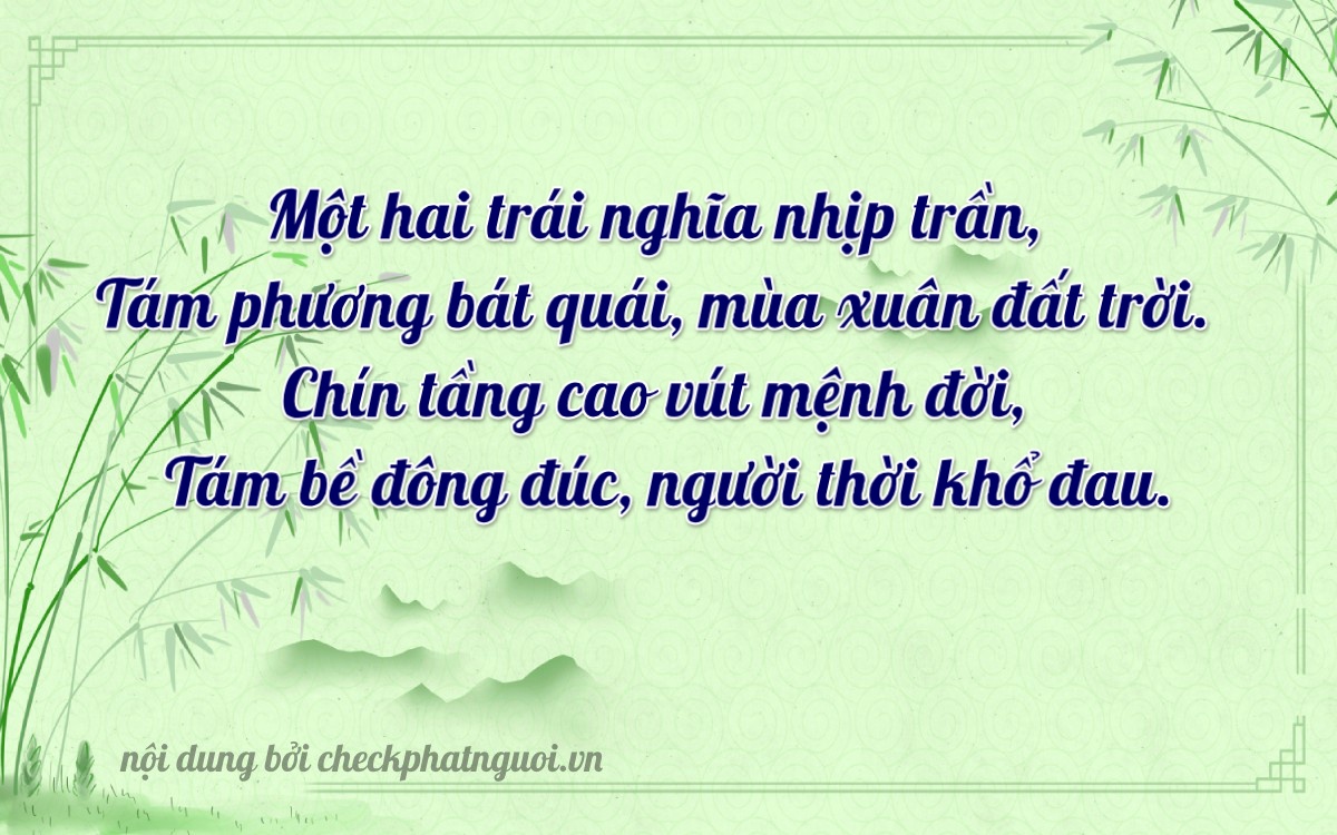 Bài thơ ý nghĩa cho <b>biển số 36K-12894</b> tại website checkphatnguoi.vn