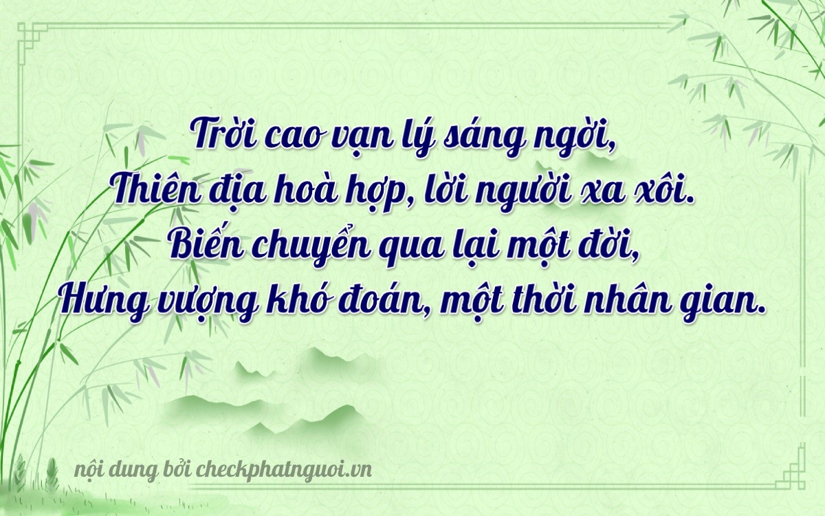 Bài thơ ý nghĩa cho <b>biển số 36K-13868</b> tại website checkphatnguoi.vn