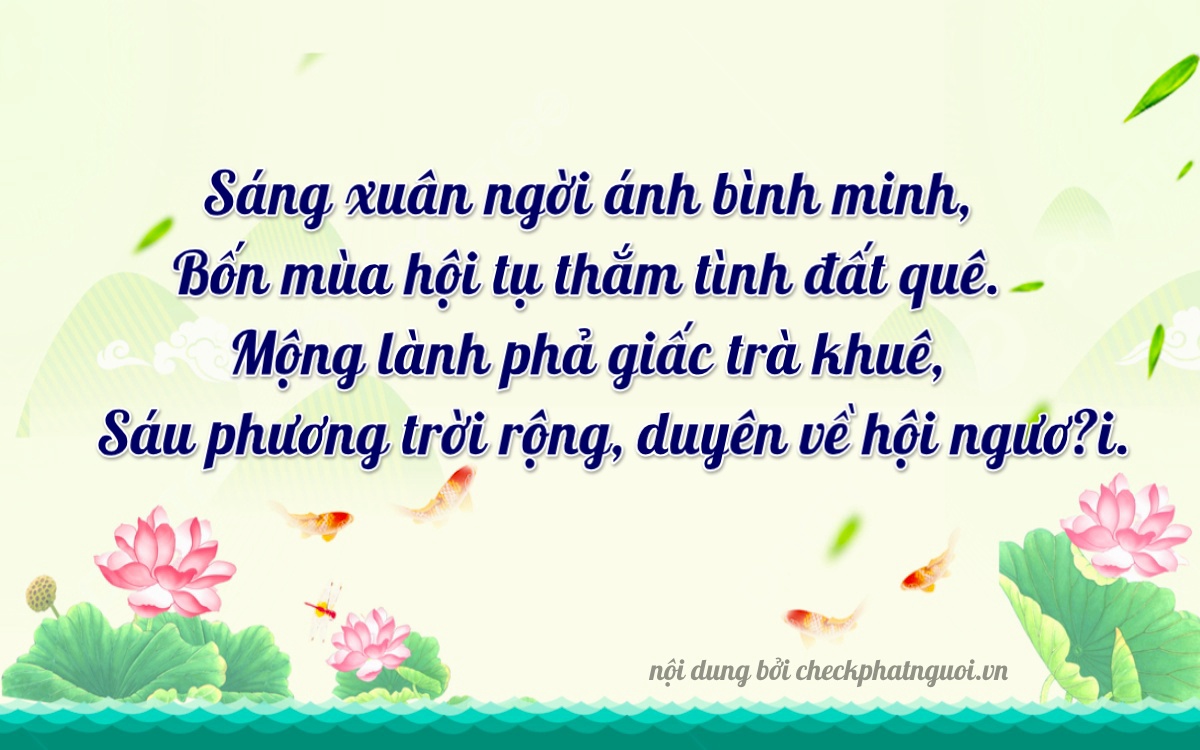 Bài thơ ý nghĩa cho <b>biển số 36K-14669</b> tại website checkphatnguoi.vn