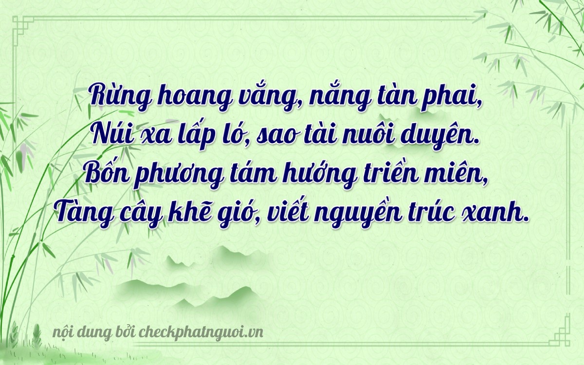 Bài thơ ý nghĩa cho <b>biển số 36K-14804</b> tại website checkphatnguoi.vn
