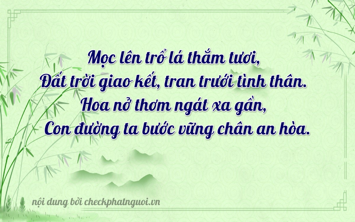 Bài thơ ý nghĩa cho <b>biển số 36K-17328</b> tại website checkphatnguoi.vn