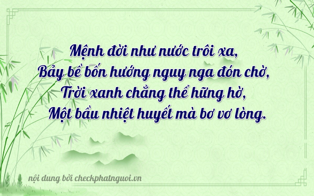 Bài thơ ý nghĩa cho <b>biển số 36K-17717</b> tại website checkphatnguoi.vn