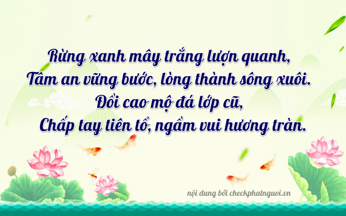 Bài thơ ý nghĩa cho <b>biển số 36K-17911</b> tại website checkphatnguoi.vn