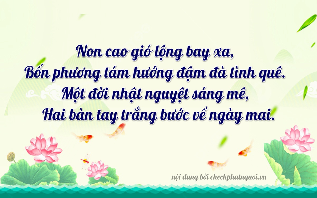 Bài thơ ý nghĩa cho <b>biển số 36K-19442</b> tại website checkphatnguoi.vn