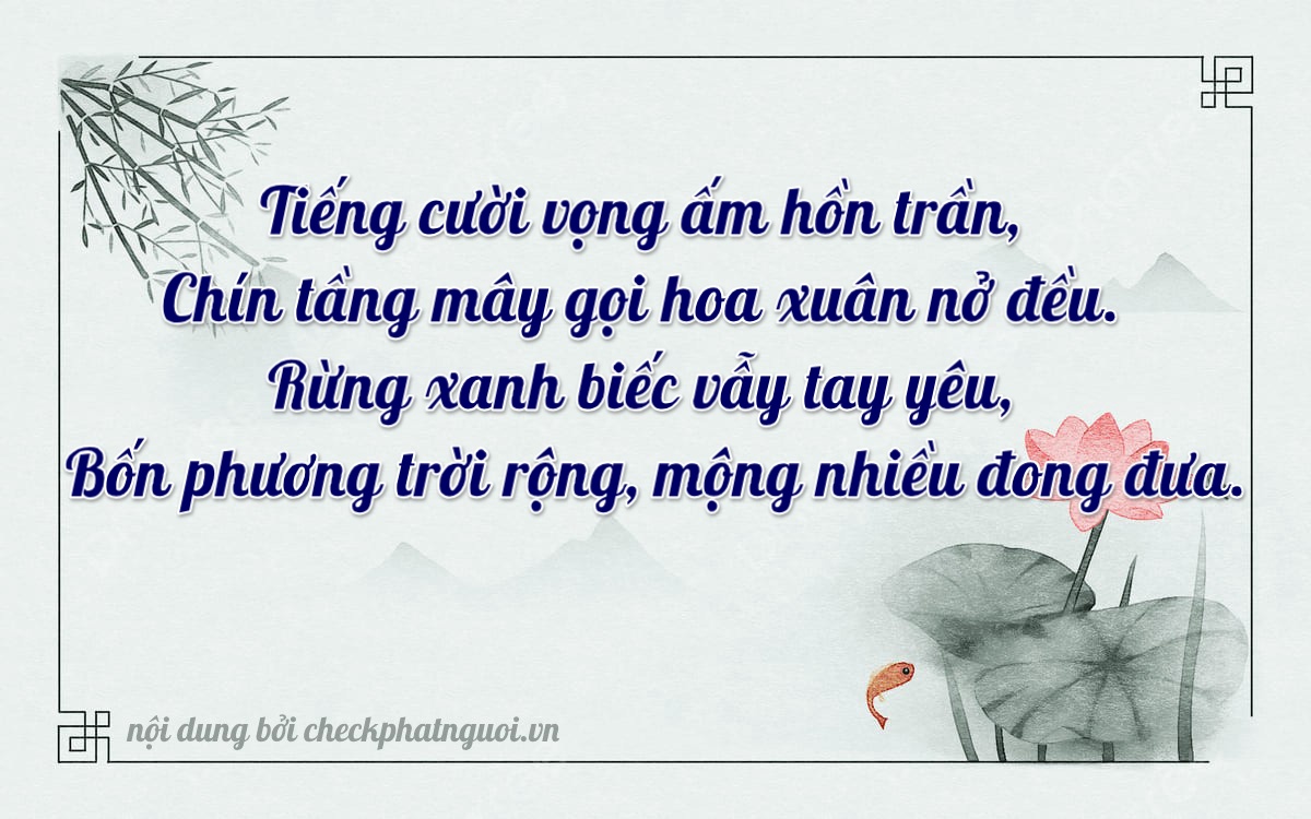 Bài thơ ý nghĩa cho <b>biển số 36K-19604</b> tại website checkphatnguoi.vn