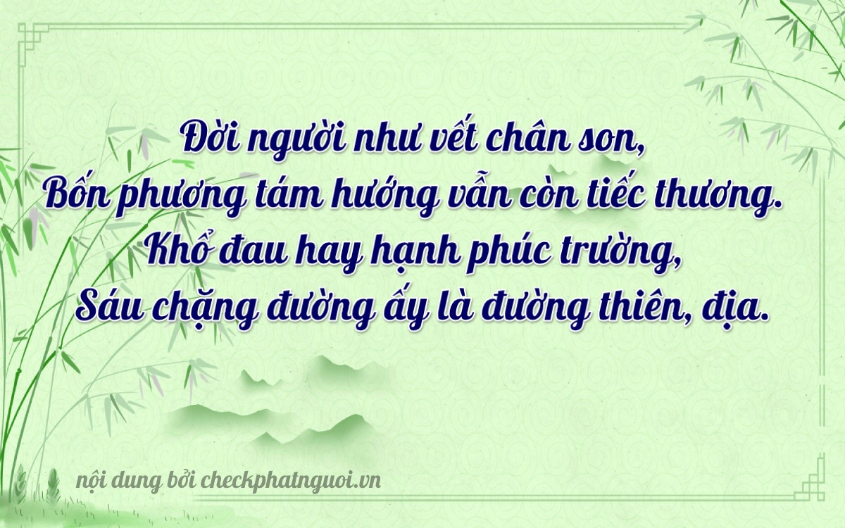 Bài thơ ý nghĩa cho <b>biển số 36K-21546</b> tại website checkphatnguoi.vn
