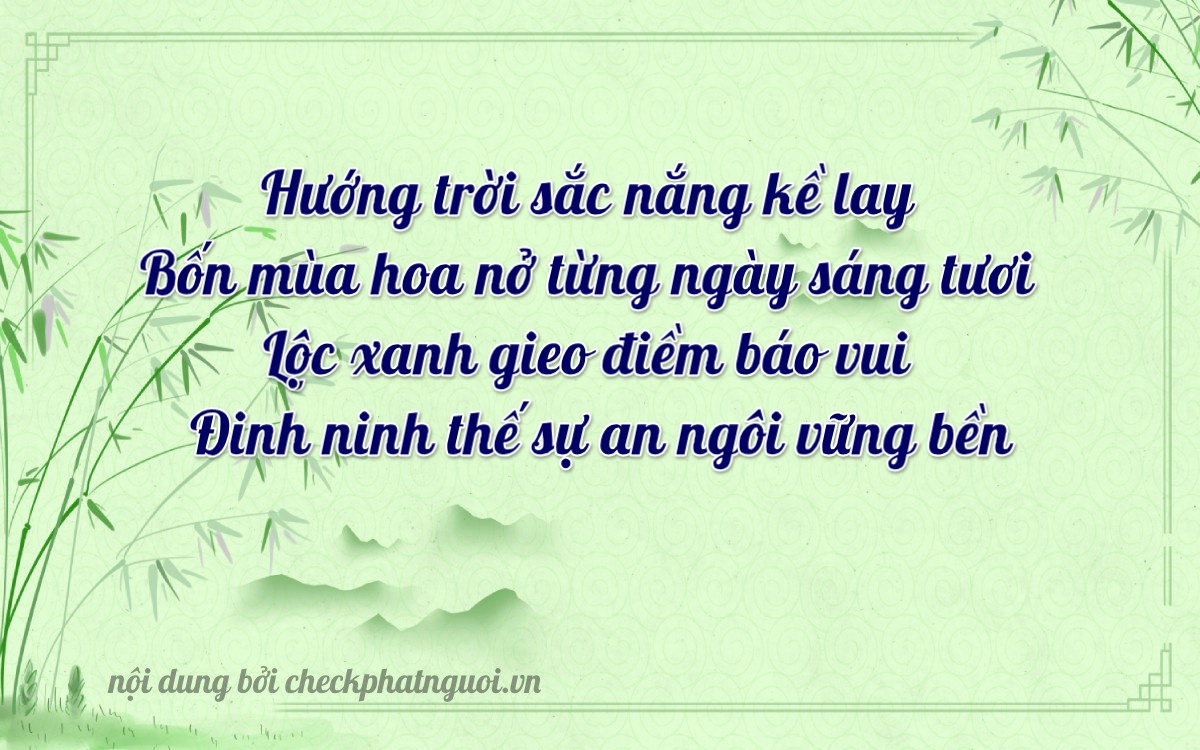 Bài thơ ý nghĩa cho <b>biển số 36K-21668</b> tại website checkphatnguoi.vn