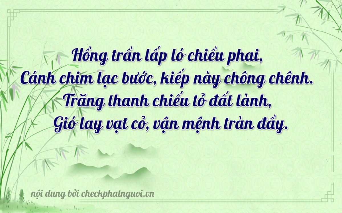 Bài thơ ý nghĩa cho <b>biển số 36K-22429</b> tại website checkphatnguoi.vn