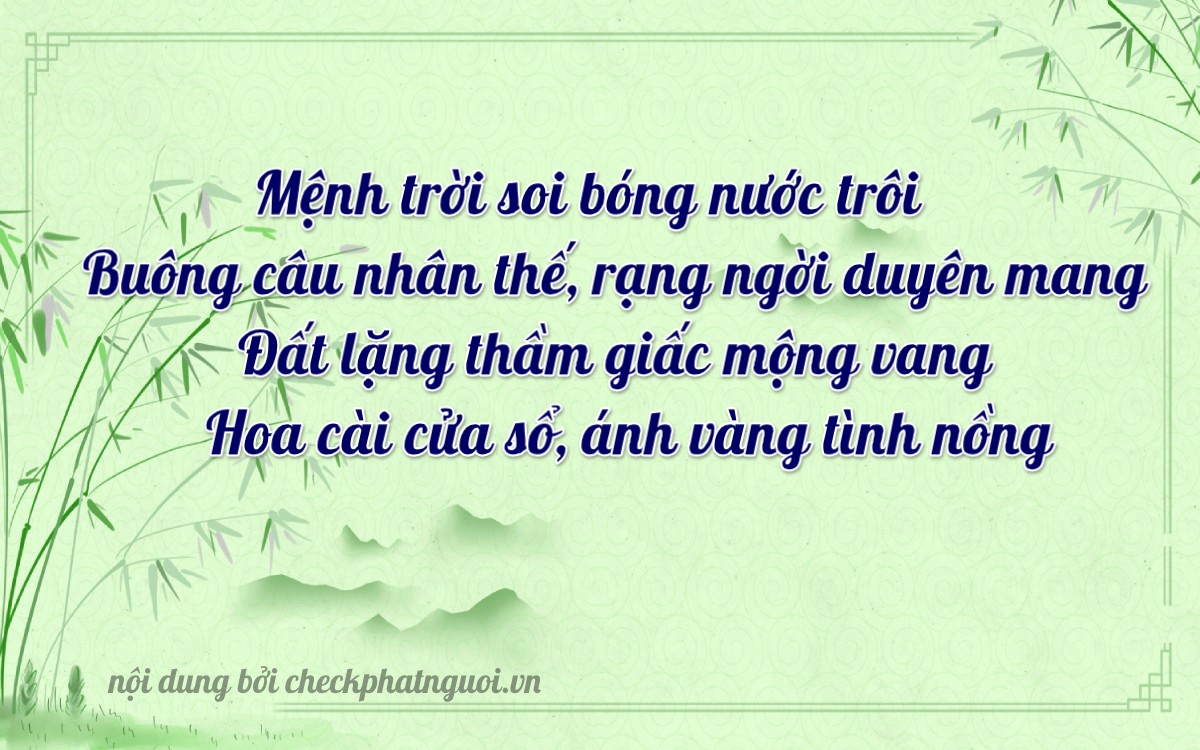 Bài thơ ý nghĩa cho <b>biển số 36K-23251</b> tại website checkphatnguoi.vn