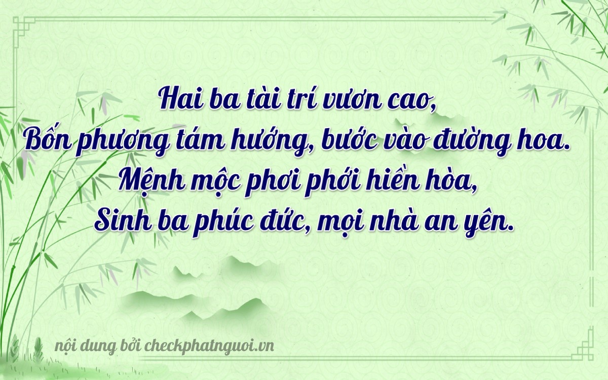 Bài thơ ý nghĩa cho <b>biển số 36K-23583</b> tại website checkphatnguoi.vn