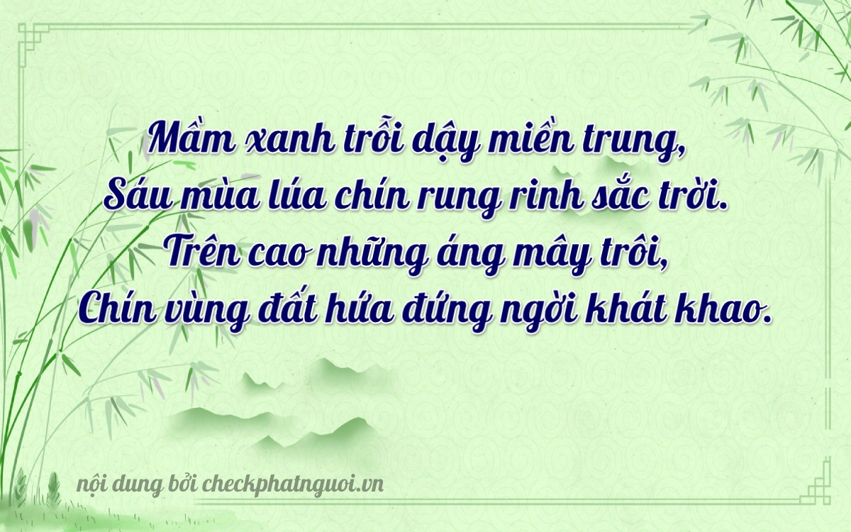 Bài thơ ý nghĩa cho <b>biển số 36K-23694</b> tại website checkphatnguoi.vn