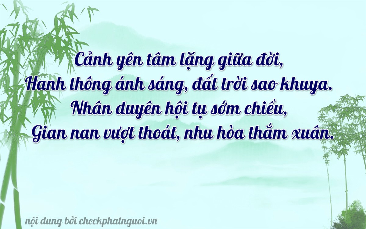 Bài thơ ý nghĩa cho <b>biển số 36K-24508</b> tại website checkphatnguoi.vn