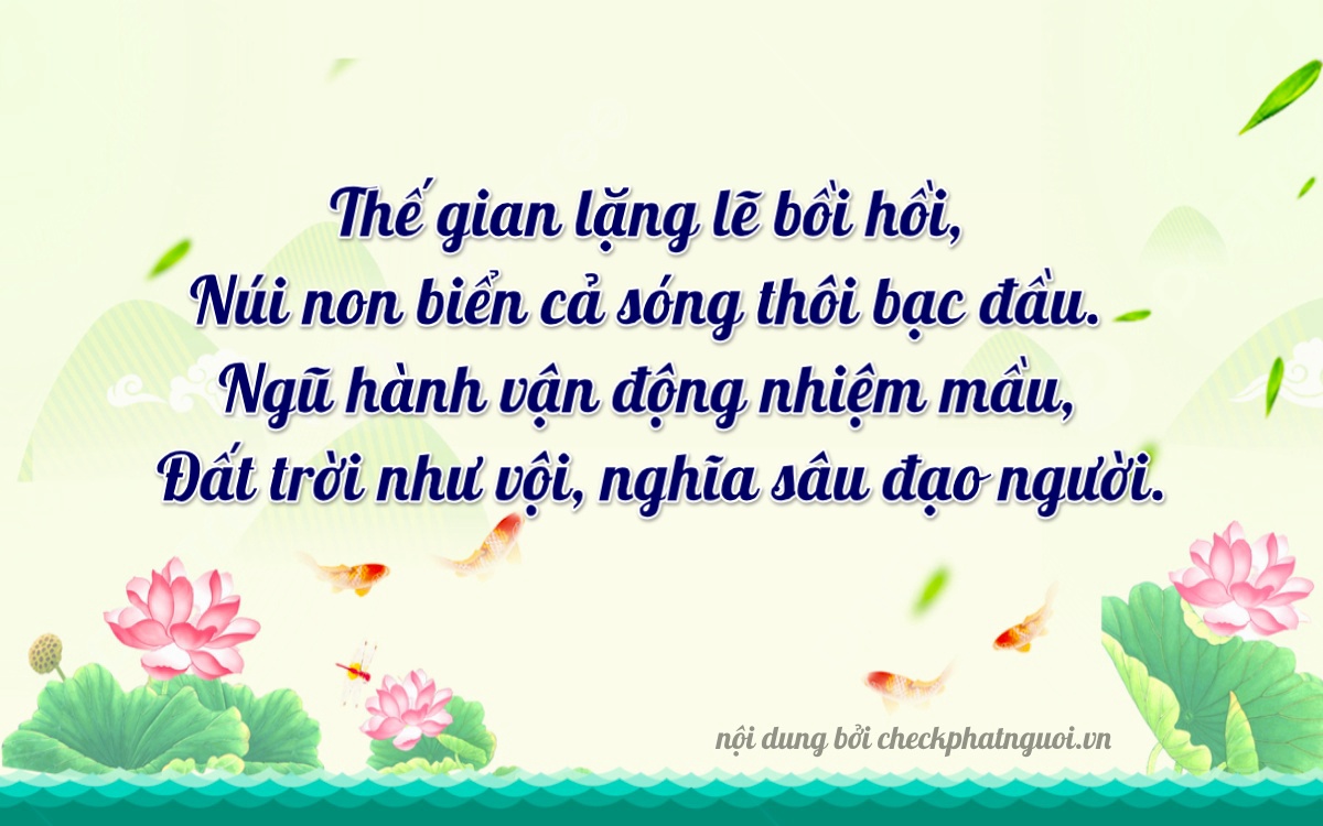 Bài thơ ý nghĩa cho <b>biển số 36K-27993</b> tại website checkphatnguoi.vn