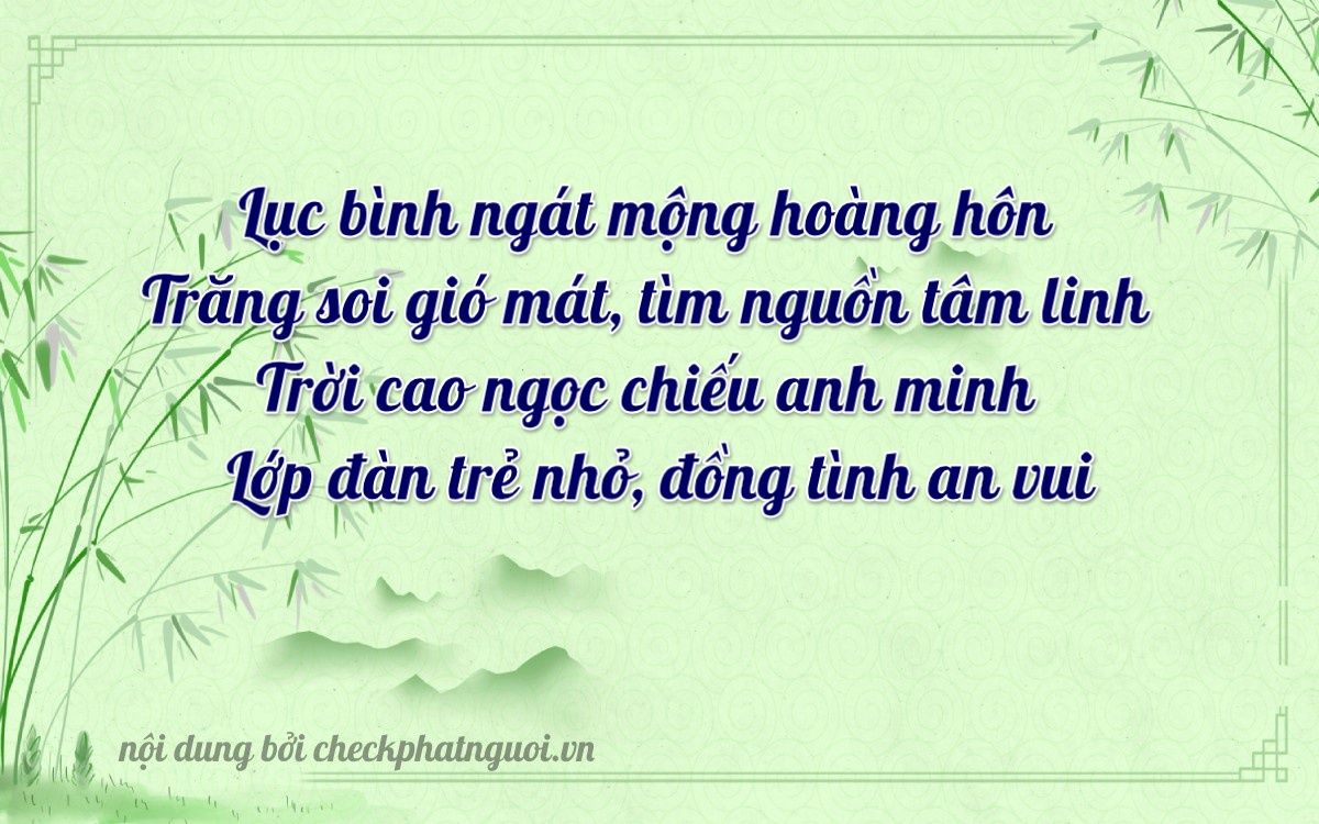 Bài thơ ý nghĩa cho <b>biển số 36K3-16720</b> tại website checkphatnguoi.vn