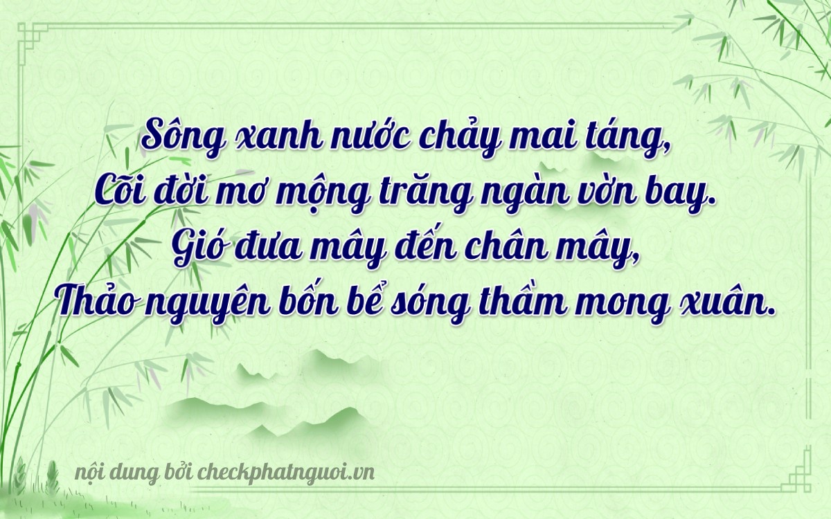 Bài thơ ý nghĩa cho <b>biển số 36K-41111</b> tại website checkphatnguoi.vn