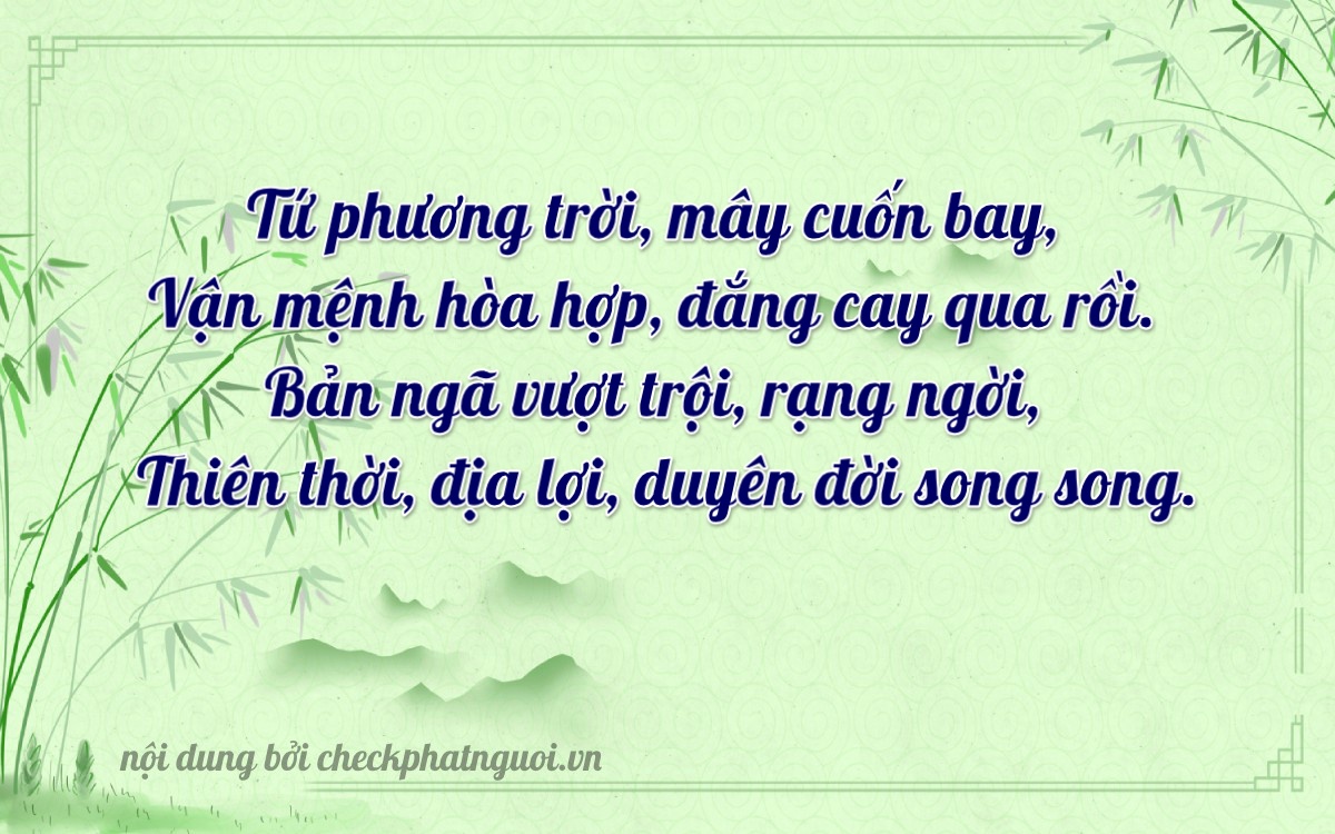 Bài thơ ý nghĩa cho <b>biển số 36K-42353</b> tại website checkphatnguoi.vn
