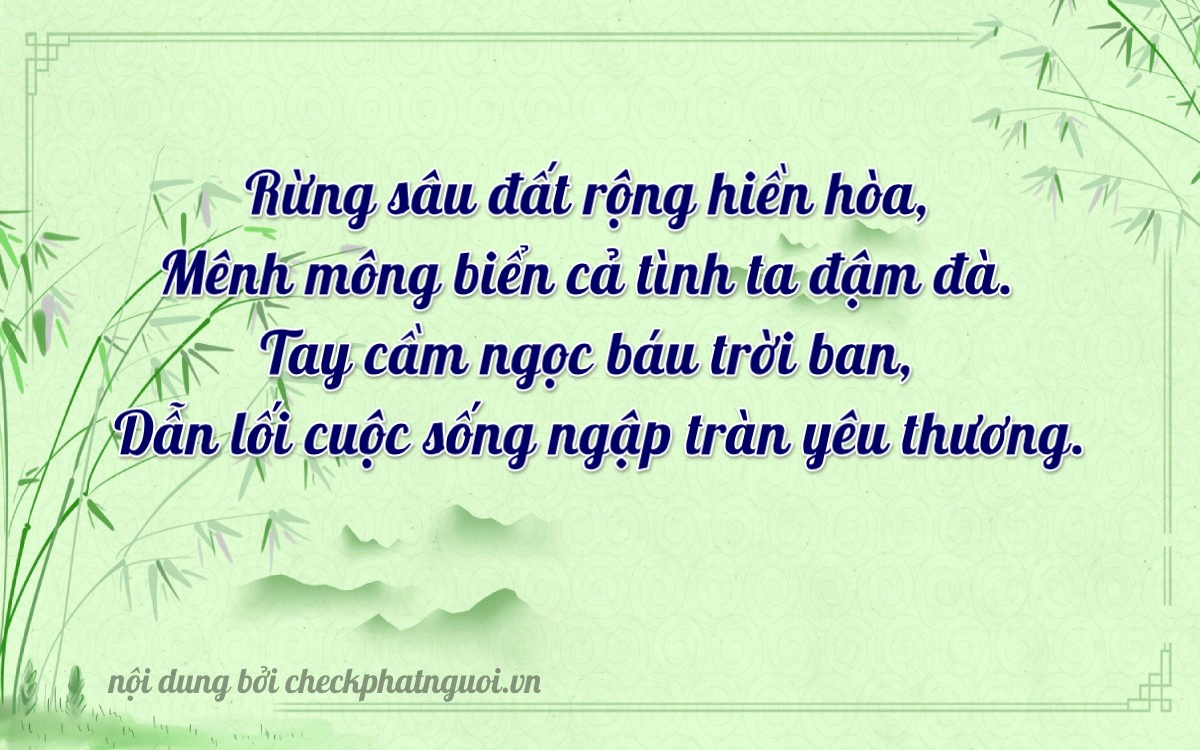 Bài thơ ý nghĩa cho <b>biển số 36K-42587</b> tại website checkphatnguoi.vn