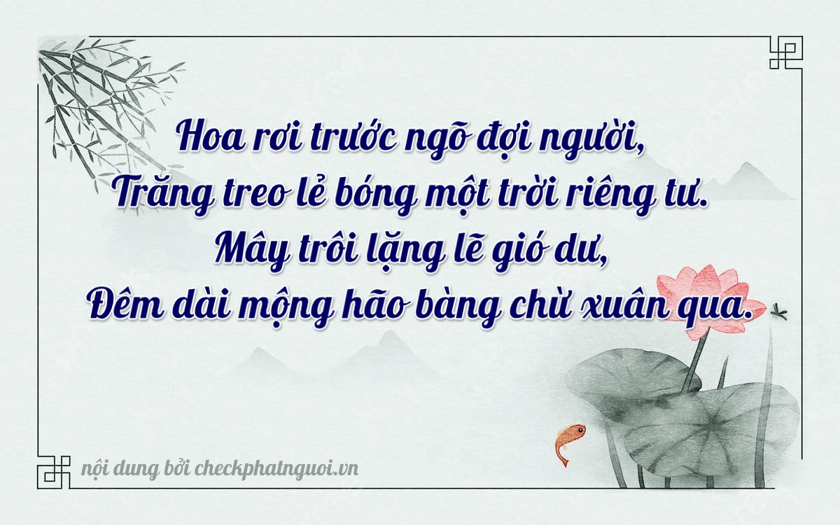 Bài thơ ý nghĩa cho <b>biển số 36K-47307</b> tại website checkphatnguoi.vn