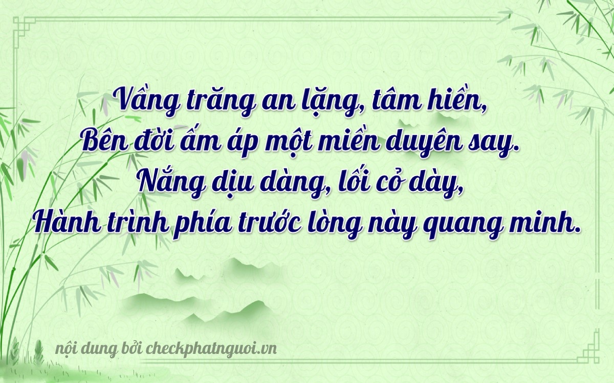Bài thơ ý nghĩa cho <b>biển số 36K-47331</b> tại website checkphatnguoi.vn