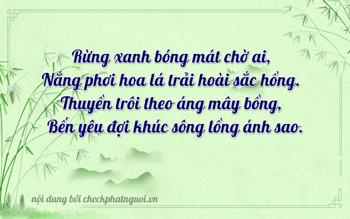 Bài thơ ý nghĩa cho <b>biển số 36K5-21148</b> tại website checkphatnguoi.vn