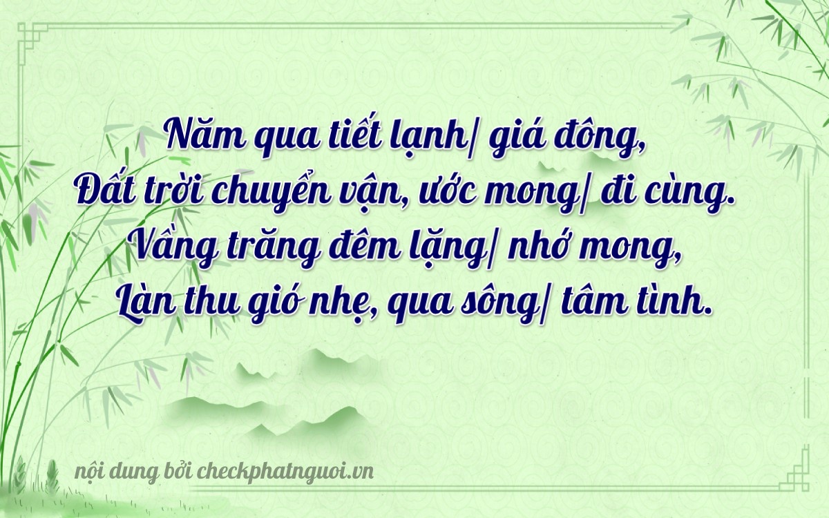 Bài thơ ý nghĩa cho <b>biển số 36K-60293</b> tại website checkphatnguoi.vn